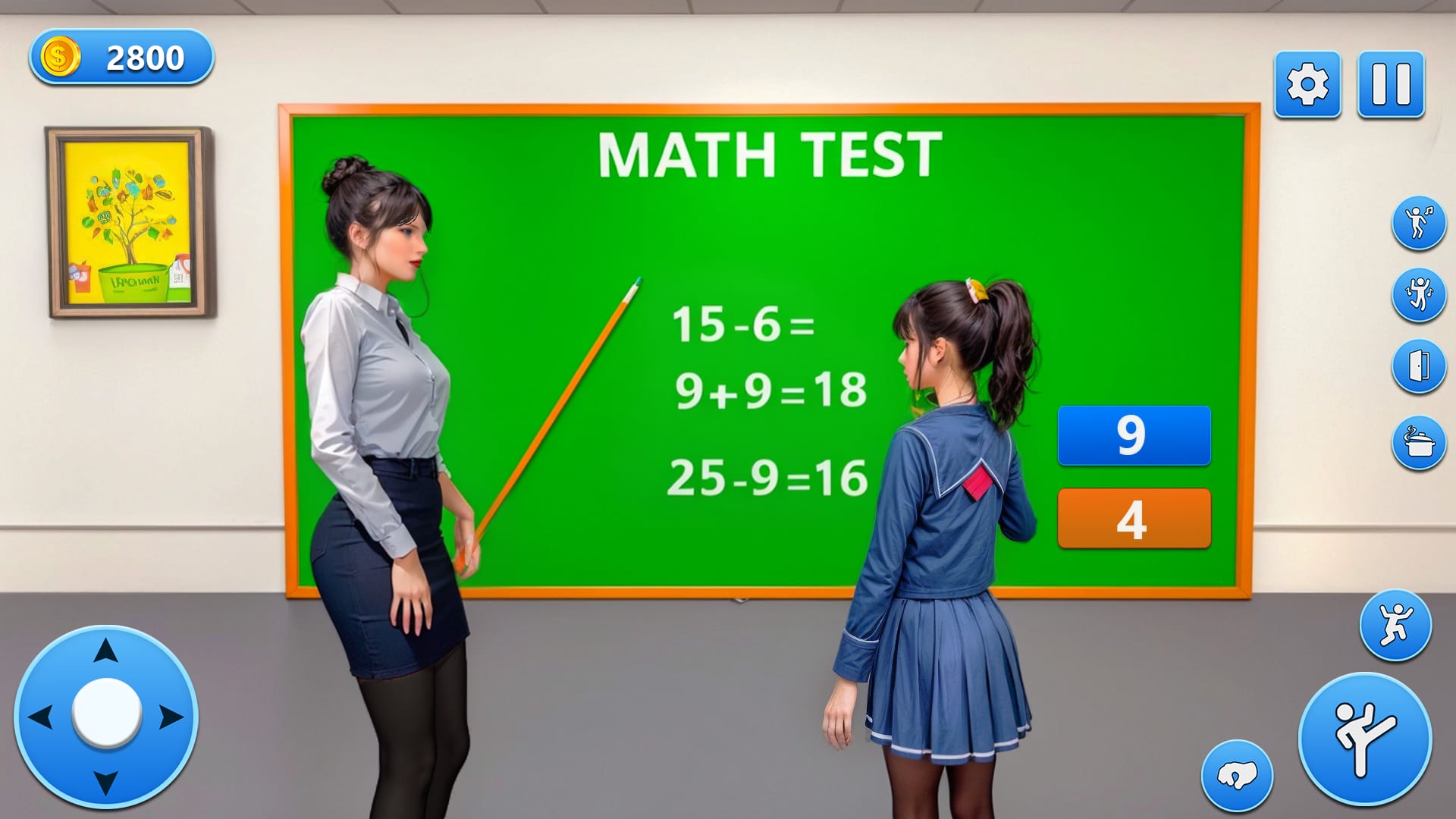 Screenshot 1 - gameplay of High School Teacher Simulator